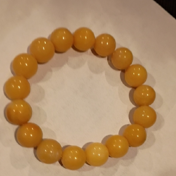 Jewelry - Yellow Beaded Bracelet Gems